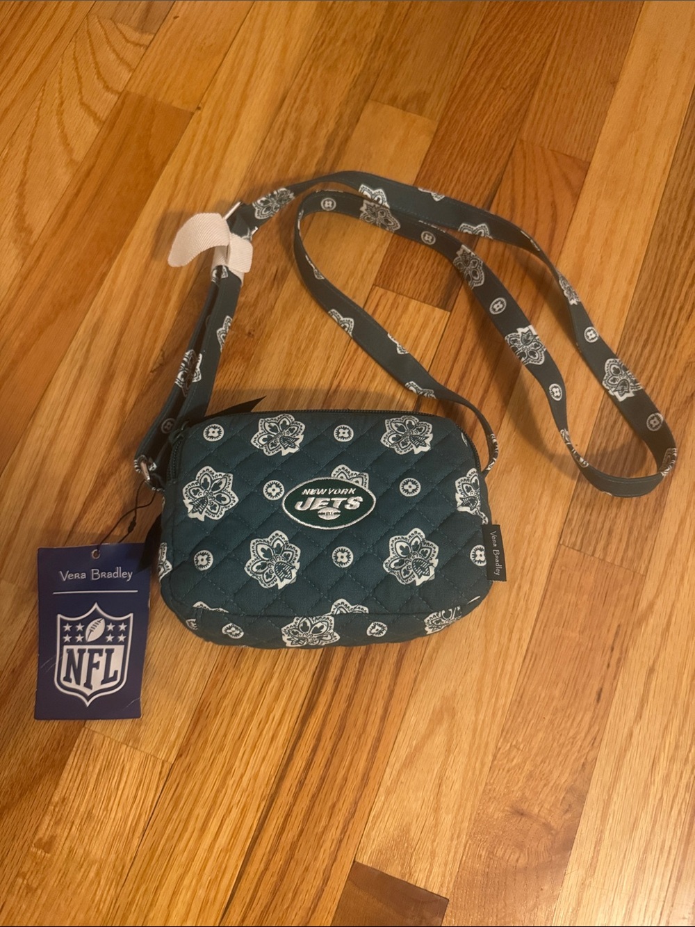 Vera Bradley NY Jets RFID Small Stadium Crossbody